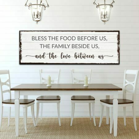 Bless The Food Before Us And The Love Between Us Sign